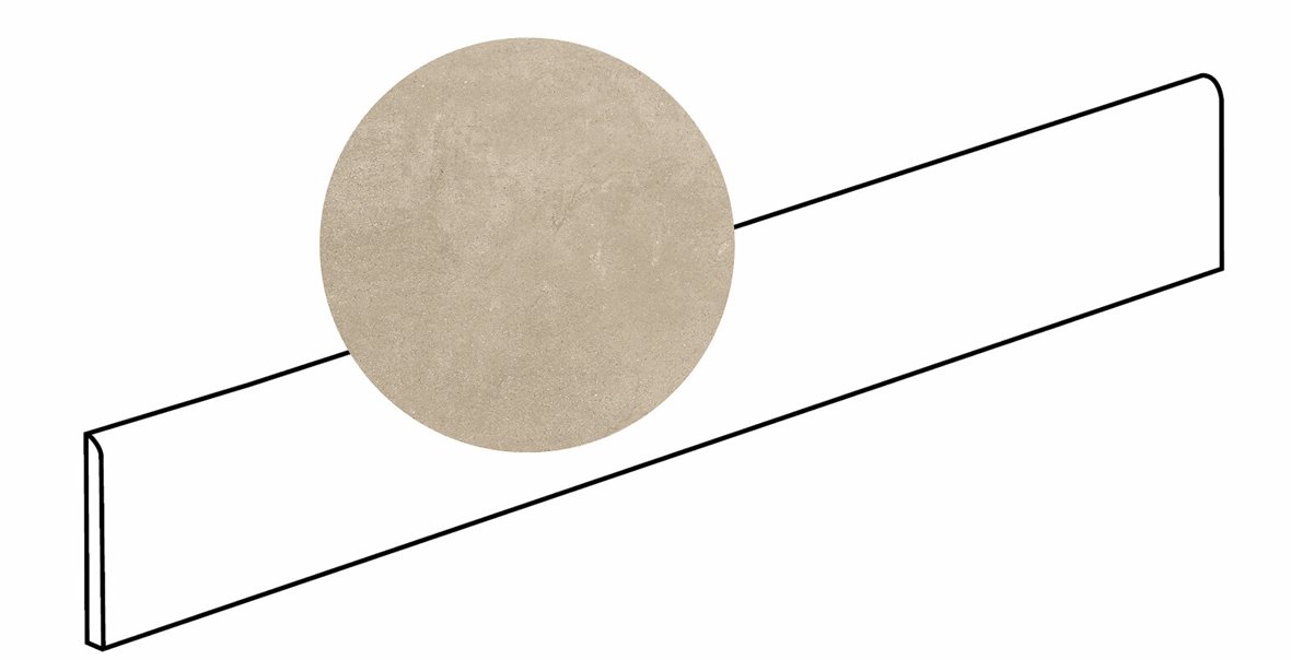 LPC Revolution REV lasitettu jalkalista 6X120 12 hiekka tasapintainen matta keskitumma beige betoni