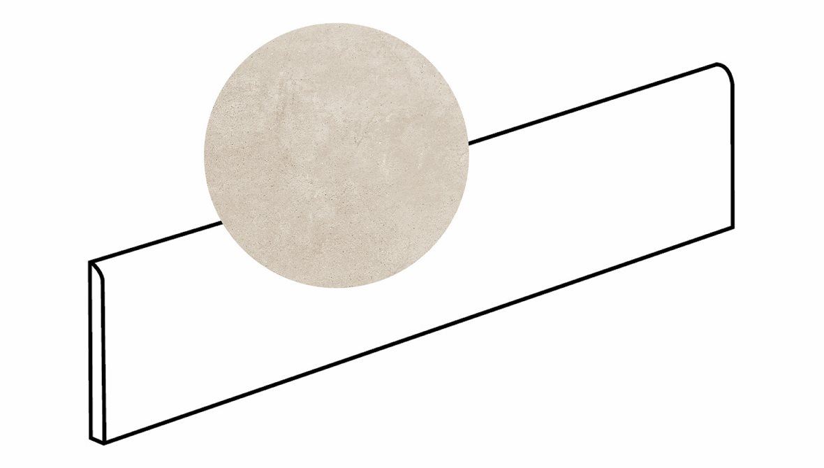 LPC Revolution REV lasitettu jalkalista 6X90 11 aavikko tasapintainen matta keskitumma beige betoni