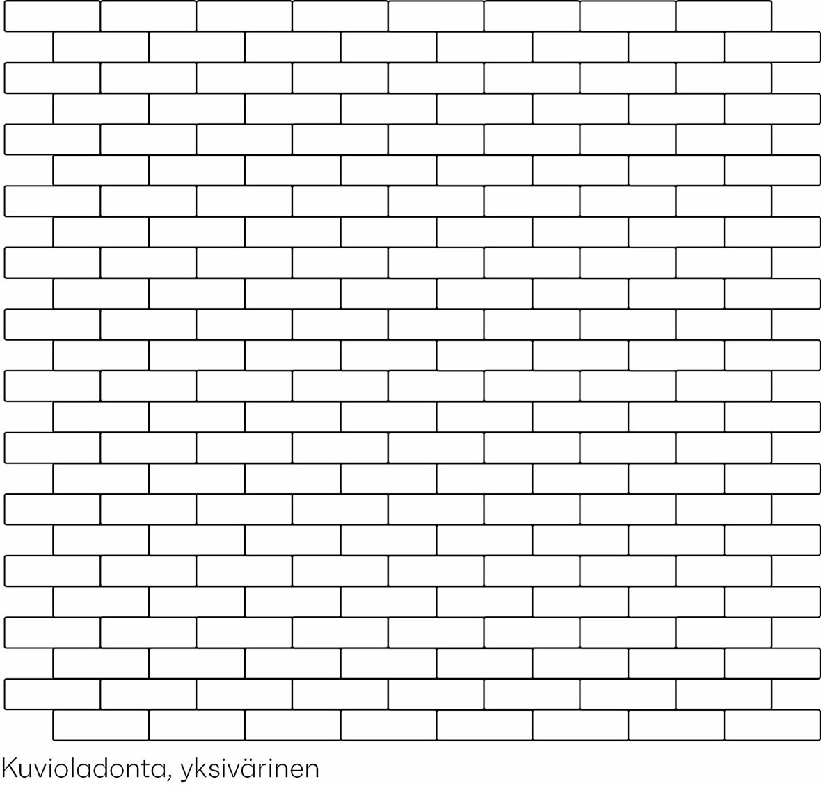 LPC Pastelli Posa Custom A yksivärinen lasittamaton porcelanato mosaiikki seinälaatta lattialaatta ulkolaatta 1,25X3,75 tasapintainen matta antibaktee