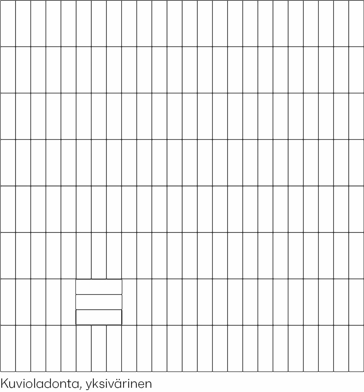 LPC Pastelli Posa Custom C yksivärinen lasittamaton porcelanato mosaiikki seinälaatta lattialaatta ulkolaatta 1,25X3,75 tasapintainen matta antibaktee