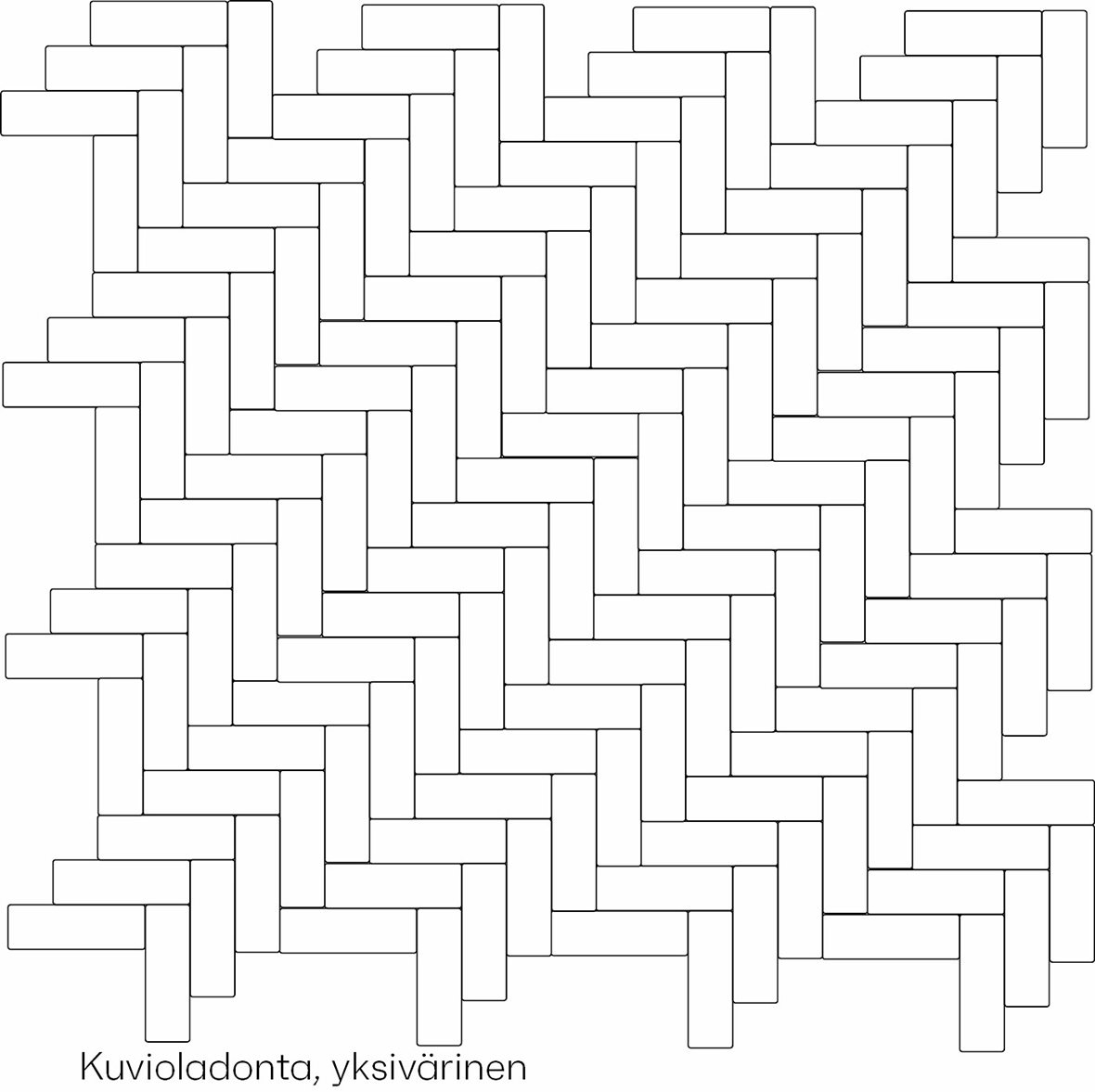 LPC Pastelli Posa Custom F yksivärinen lasittamaton porcelanato mosaiikki seinälaatta lattialaatta ulkolaatta 1,25X3,75 tasapintainen matta antibaktee