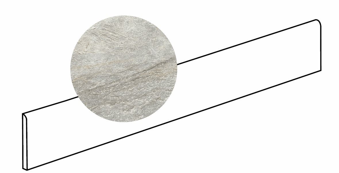 LPC Costa lasitettu jalkalista 6X120 02 tuhka tasapintainen matta keskitumma harmaa kivi