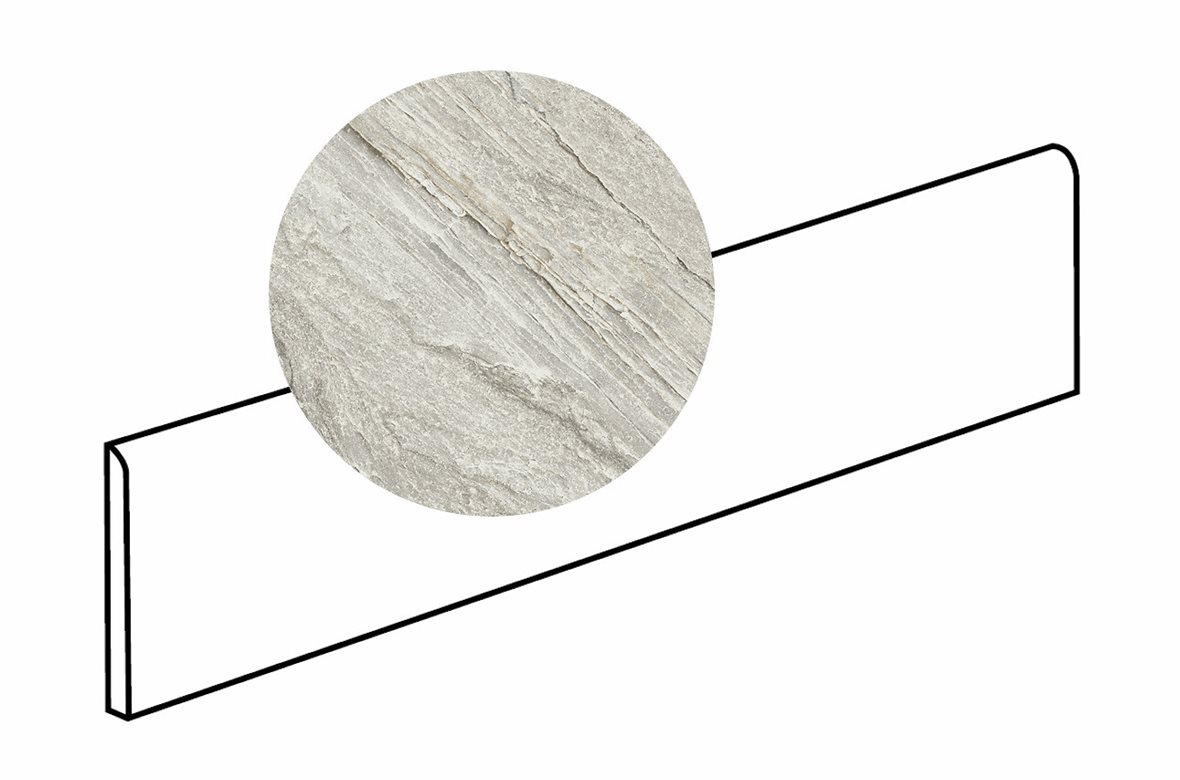 LPC Costa lasitettu jalkalista 6X90 04 hiekka tasapintainen matta vaalea harmaa kivi