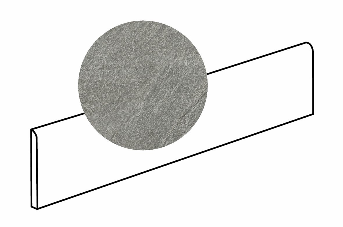 LPC Costa lasitettu jalkalista 6X90 01 grafiitti tasapintainen matta keskitumma harmaa kivi