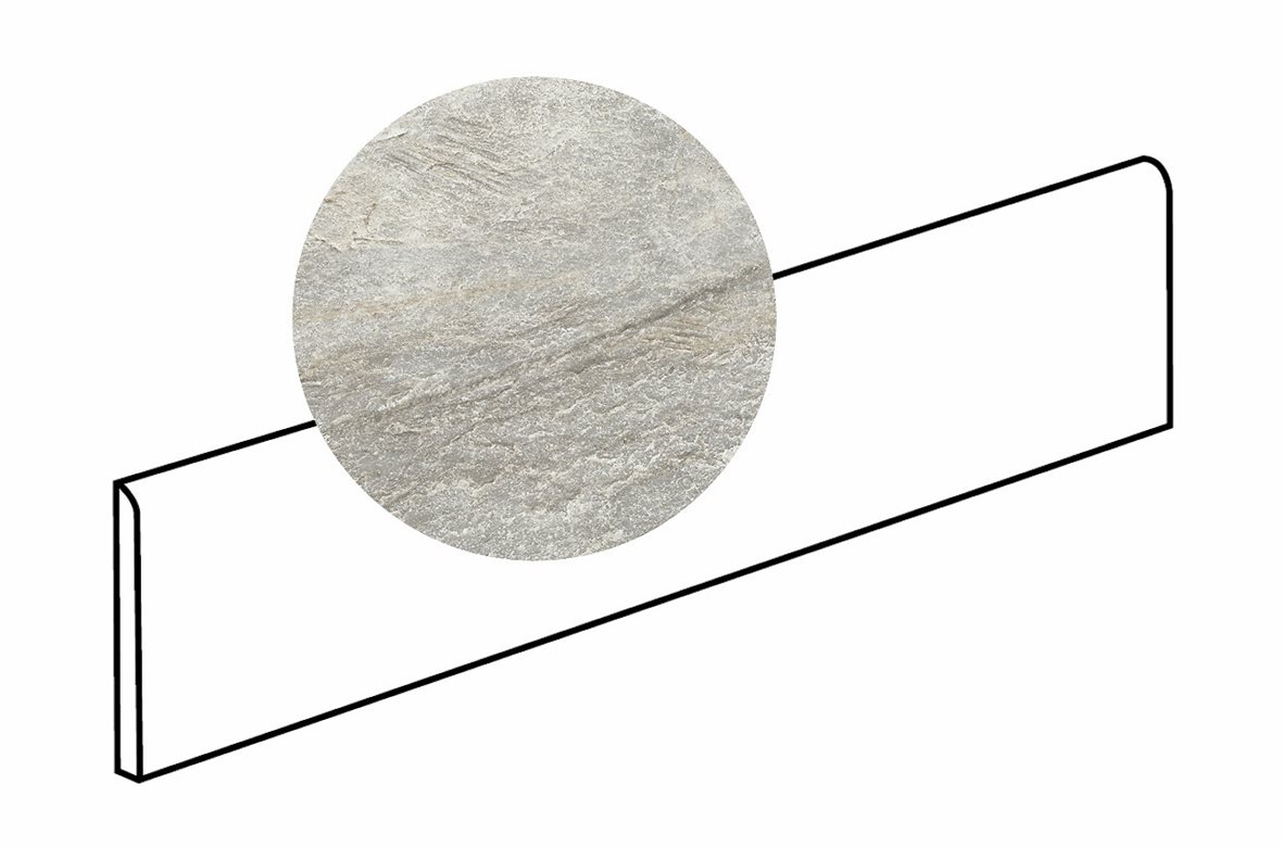 LPC Costa lasitettu jalkalista 6X90 02 tuhka tasapintainen matta keskitumma harmaa kivi