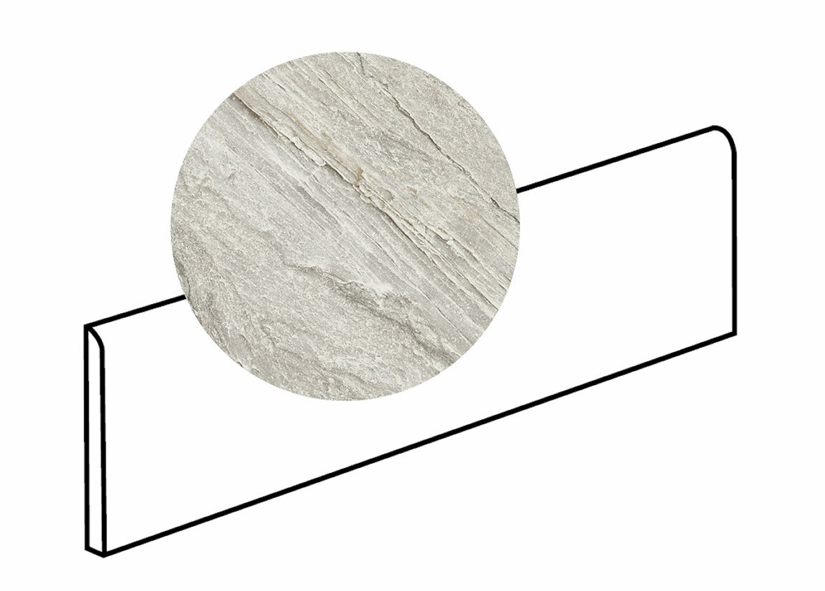 LPC Costa lasitettu jalkalista 6X60 04 hiekka tasapintainen matta vaalea harmaa kivi