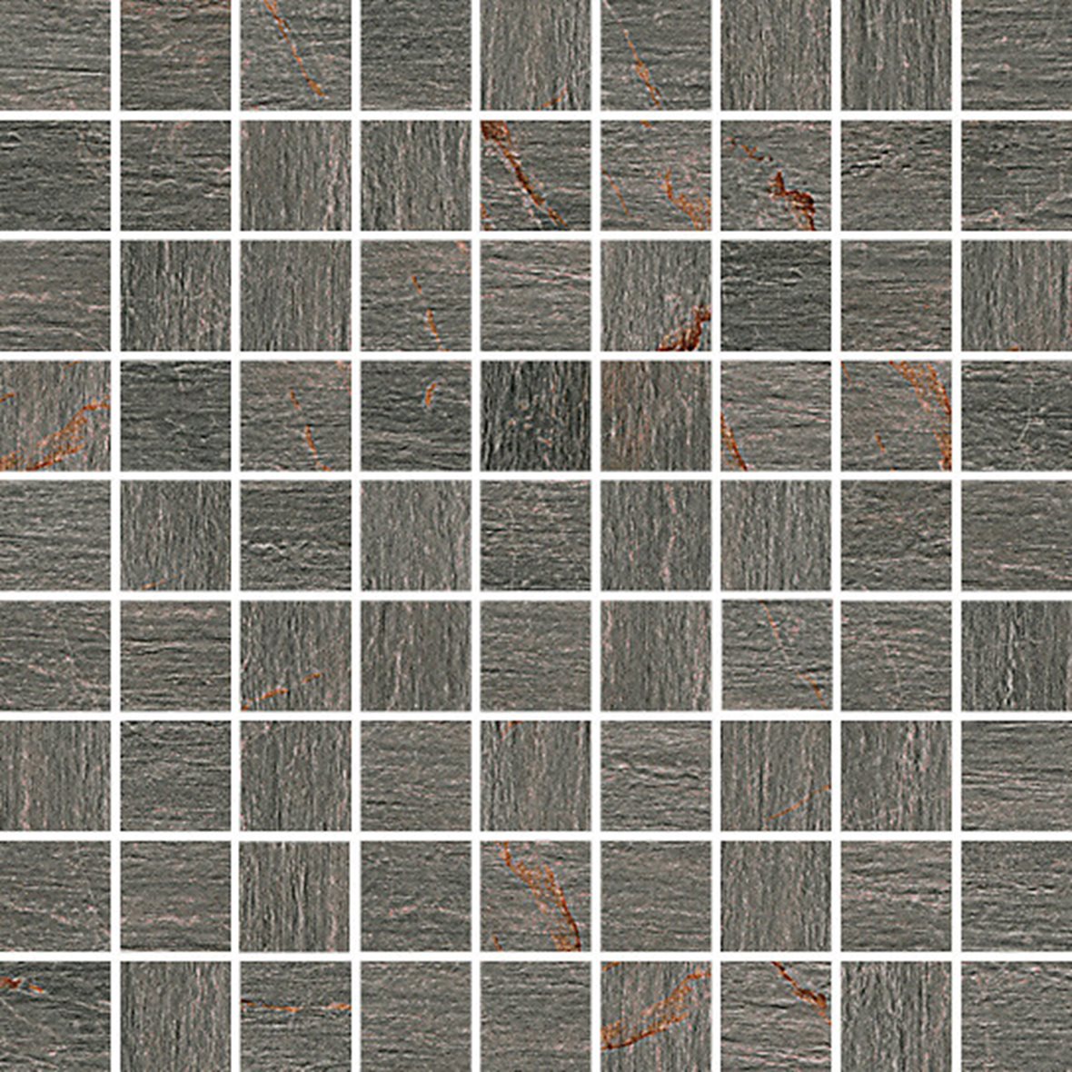 LPC Temple lasitettu porcelanato mosaiikki seinälaatta lattialaatta 3X3 17 Cosmos tasapintainen matta tumma harmaa marmori