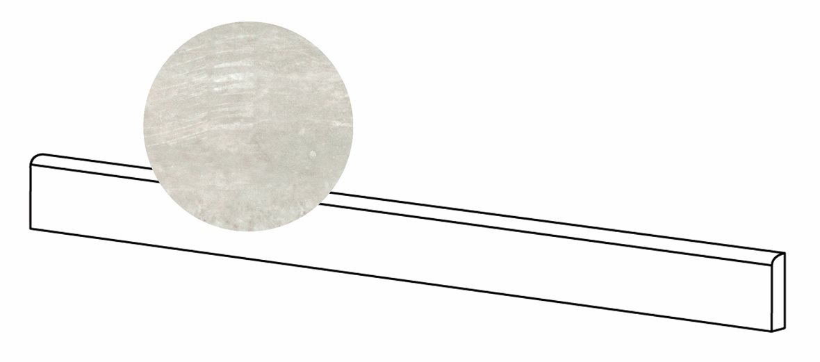 LPC Temple lasitettu jalkalista 6,5X100 16L Perla tasapintainen kiillotettu vaalea harmaa marmori