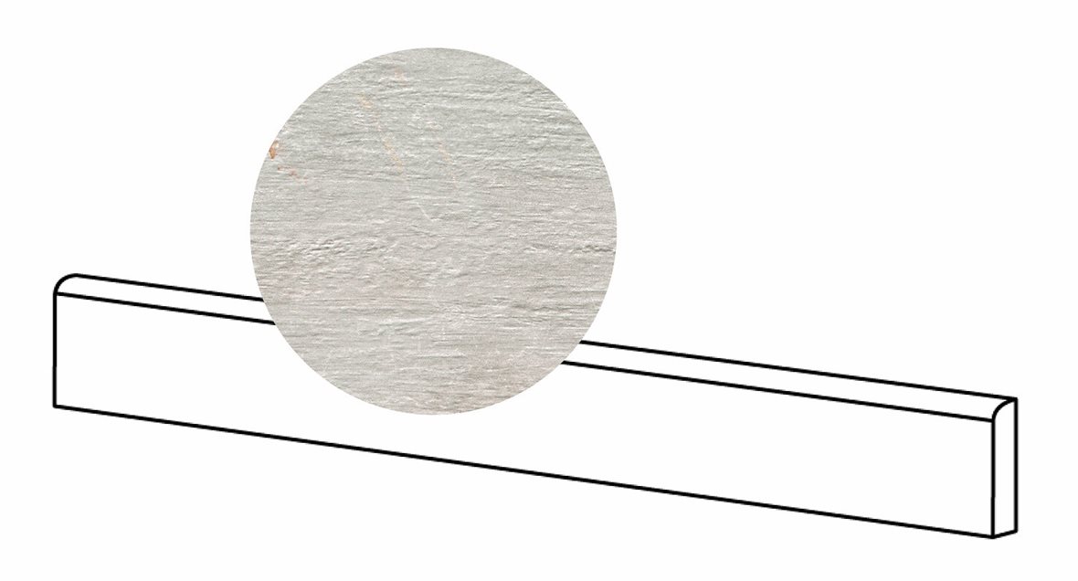 LPC Temple lasitettu jalkalista 6,5X60 16 Perla tasapintainen matta vaalea harmaa marmori