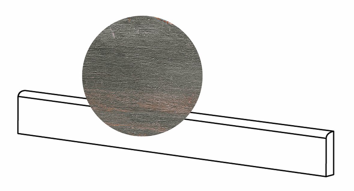 LPC Temple lasitettu jalkalista 6,5X60 17 Cosmos tasapintainen matta tumma harmaa marmori