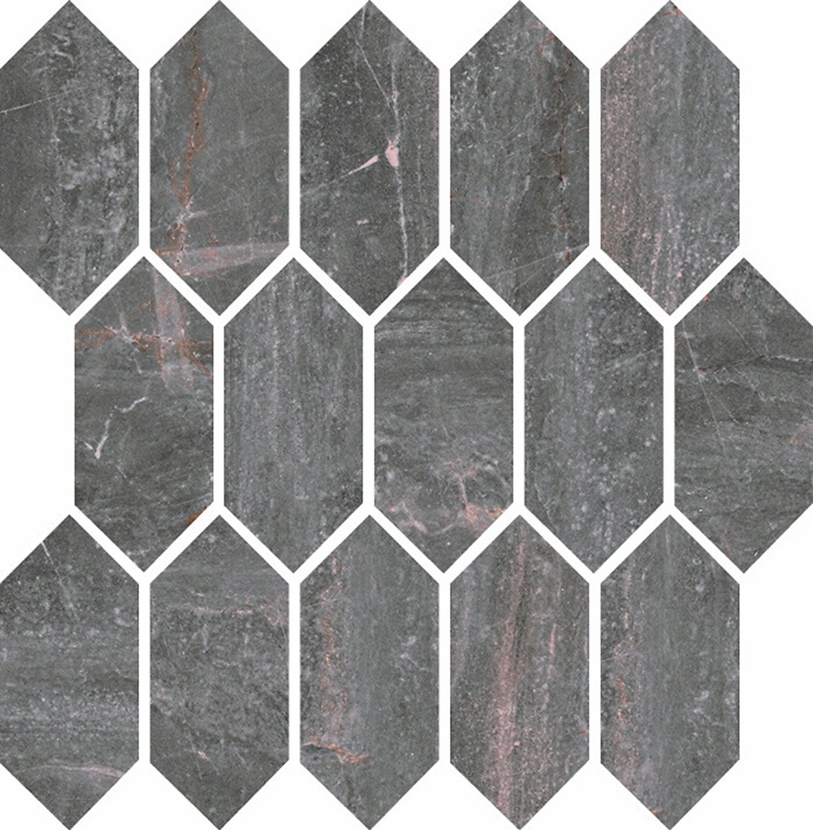 LPC Temple lasitettu porcelanato mosaiikki seinälaatta lattialaatta 5,8X12,72 17L Cosmos tasapintainen kiillotettu tumma harmaa marmori