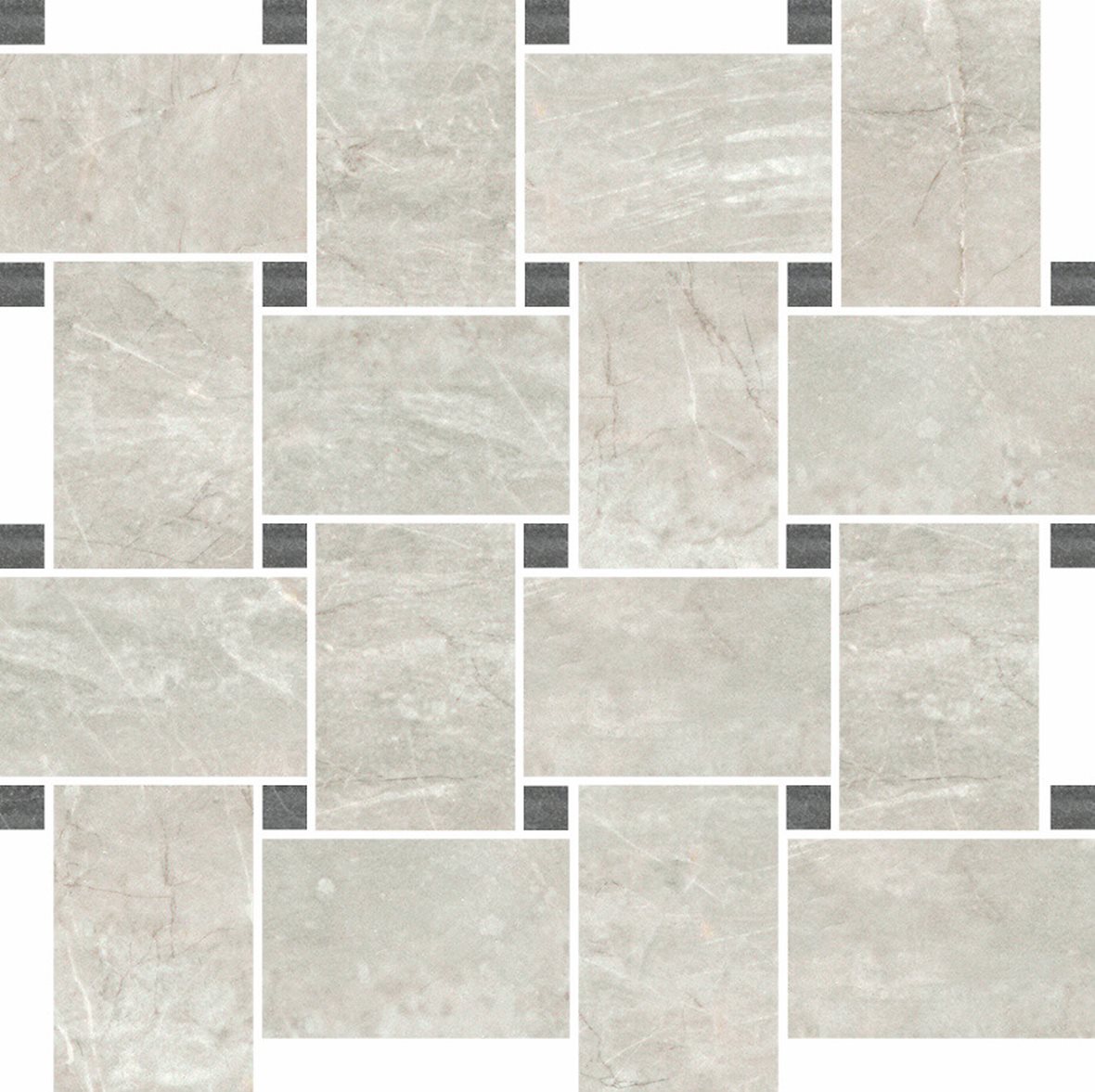 LPC Temple lasitettu porcelanato mosaiikki seinälaatta lattialaatta 5,83X9,27 16 Perla tasapintainen matta vaalea harmaa marmori