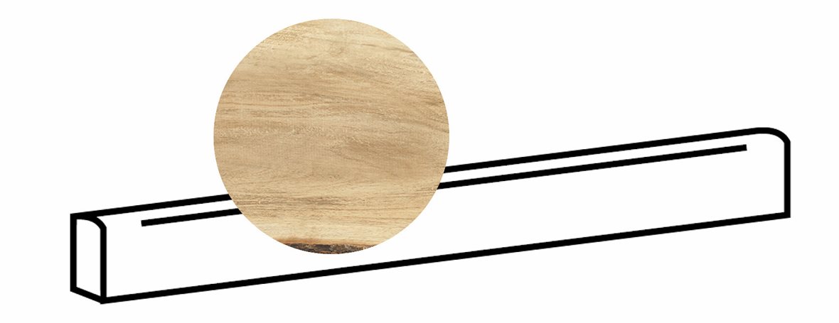 LPC Aspen lasitettu jalkalista 6X150 03 tammi tasapintainen matta keskitumma vaalea puu puu