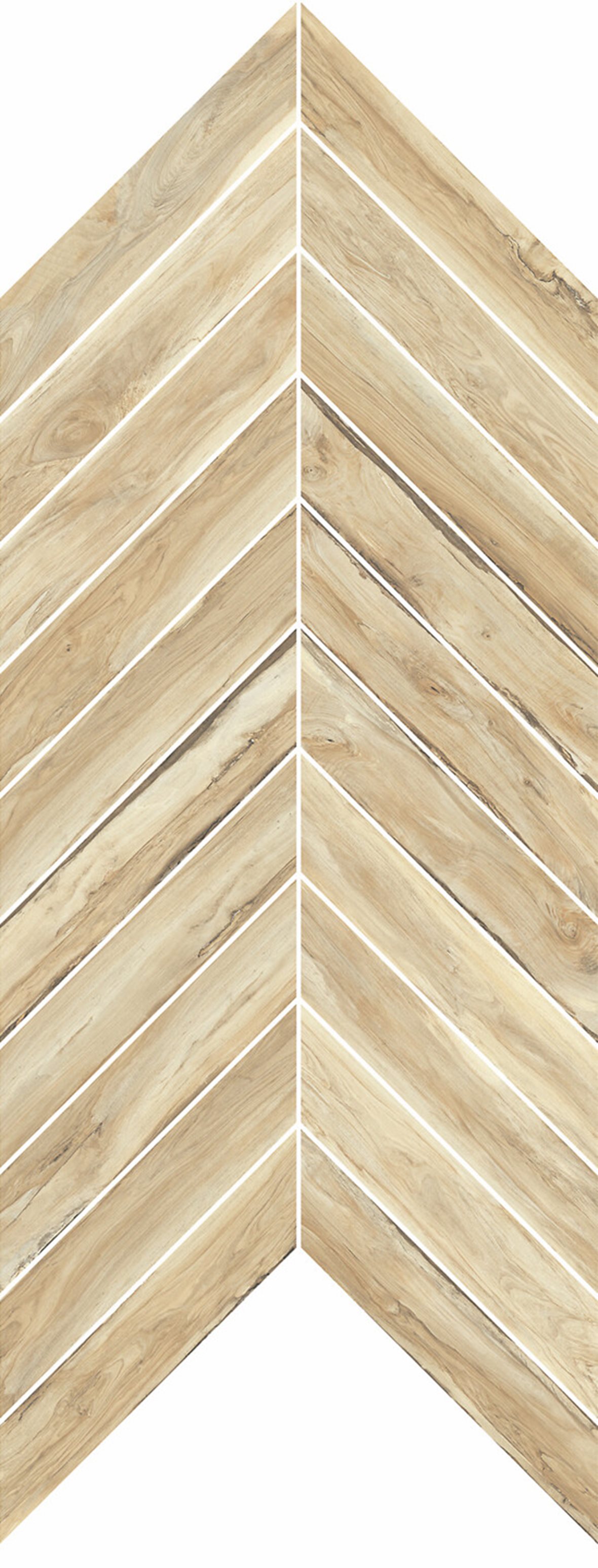 LPC Aspen Chevron lasitettu porcelanato mosaiikki seinälaatta lattialaatta 4,5X16,6 02 vaahtera tasapintainen matta vaalea vaalea puu puu