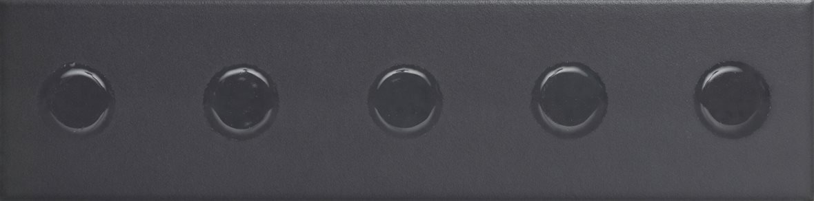 LPC Pottery lasitettu porcelanato seinälaatta ulkolaatta 5,6X23,2 04 hiili kohokuvioinen matta tumma musta yksivärinen