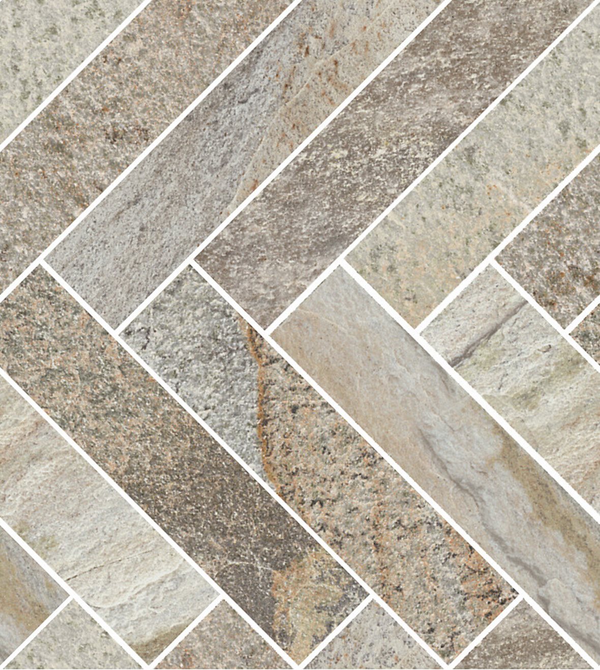 LPC Plaza lasitettu porcelanato mosaiikki ulkolaatta 6X29,5 R01 beige karhennettu matta keskitumma beige kivi