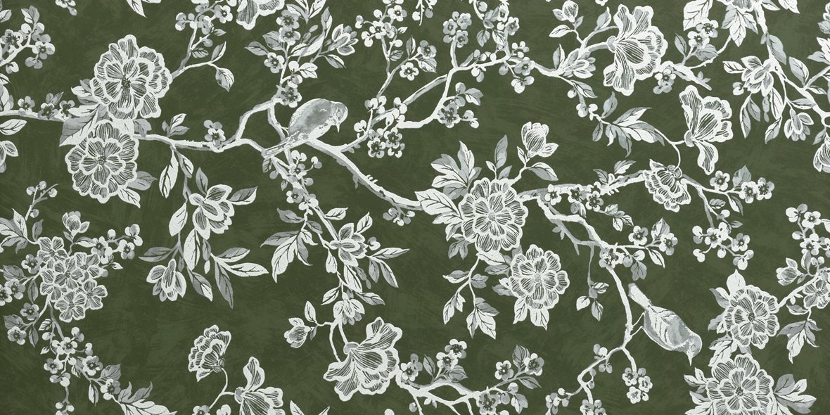 LPC Artisan Garden lasitettu kuviolaatta 60X120 Garden oliivi kohokuvioinen matta keskitumma vihreä betoni