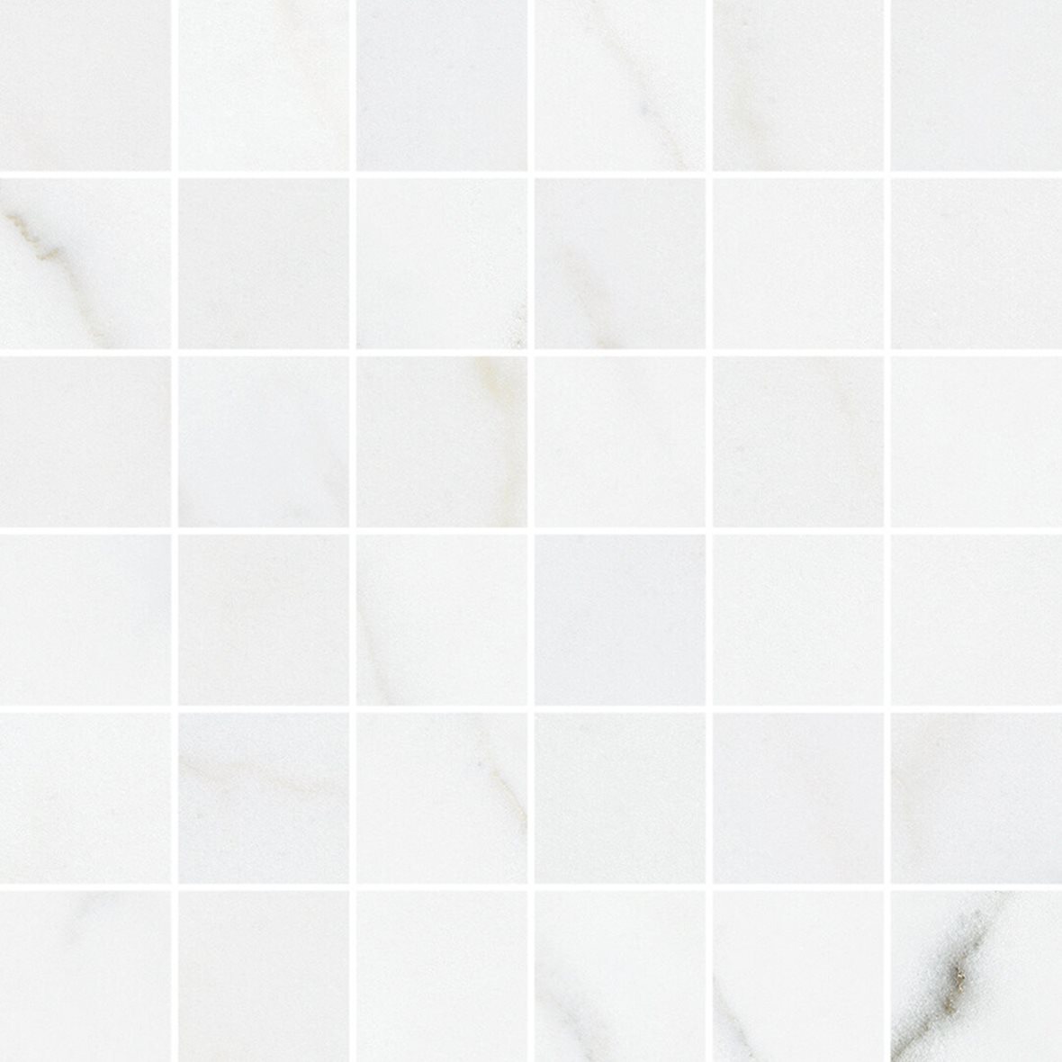 LPC Glamour GLM Mosaico lasittamaton porcelanato mosaiikki seinälaatta lattialaatta 4,8X4,8 21L Calacatta LC tasapintainen silotettu matta vaalea valk