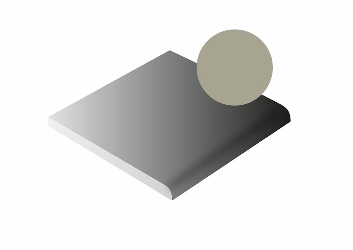 LPC Plain Colours lasittamaton porcelanato seinälaatta lattialaatta 5X5 Pale Grey tasapintainen matta pyöristetty reuna keskitumma harmaa yksivärinen