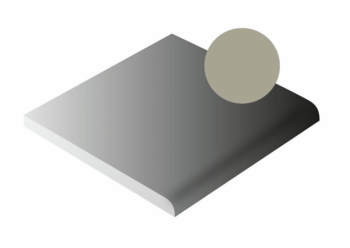 LPC Plain Colours lasittamaton porcelanato seinälaatta lattialaatta 10X10 Pale Grey tasapintainen matta pyöristetty reuna keskitumma harmaa yksivärine