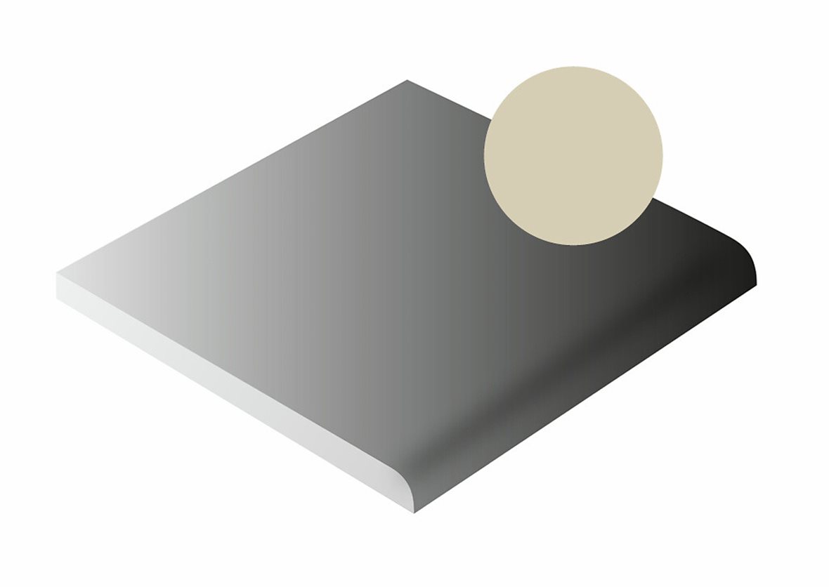 LPC Plain Colours lasittamaton porcelanato seinälaatta lattialaatta 10X10 Ontario tasapintainen matta pyöristetty reuna vaalea beige yksivärinen