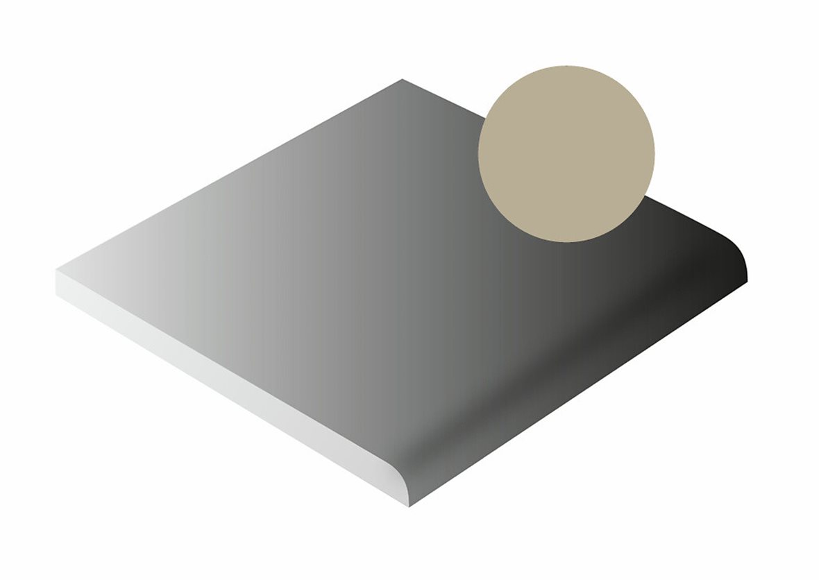 LPC Plain Colours lasittamaton porcelanato seinälaatta lattialaatta 10X10 Linen tasapintainen matta pyöristetty reuna keskitumma beige yksivärinen