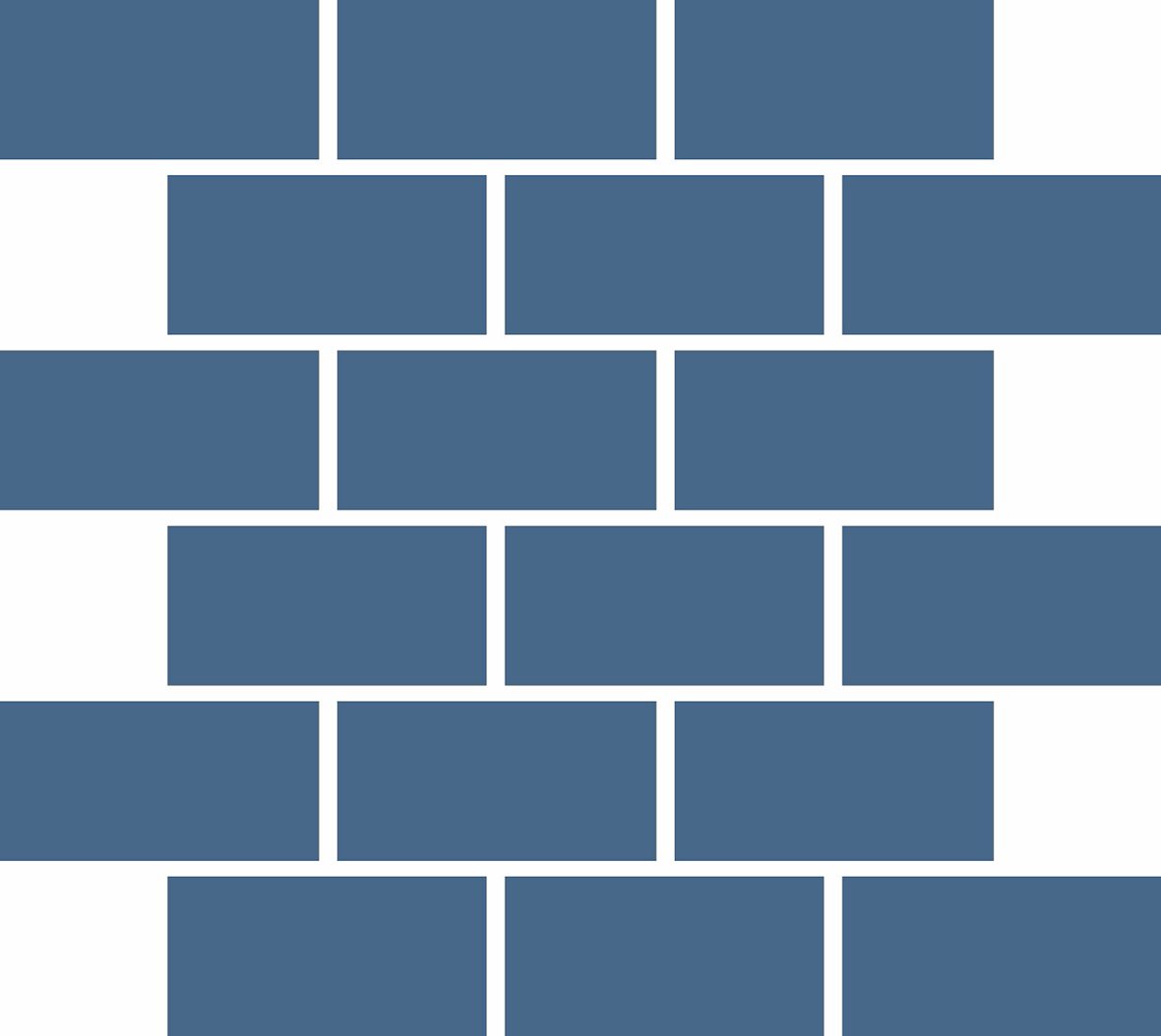 LPC Plain Colours Rectangles Brickbond lasittamaton porcelanato mosaiikki seinälaatta lattialaatta 5X10 Blue Moon tasapintainen matta tumma sininen yk