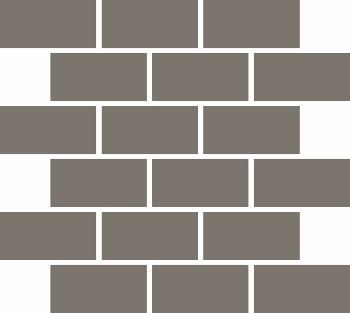 LPC Plain Colours Rectangles Brickbond lasittamaton porcelanato mosaiikki seinälaatta lattialaatta 5X10 Charcoal tasapintainen matta tumma harmaa yksi