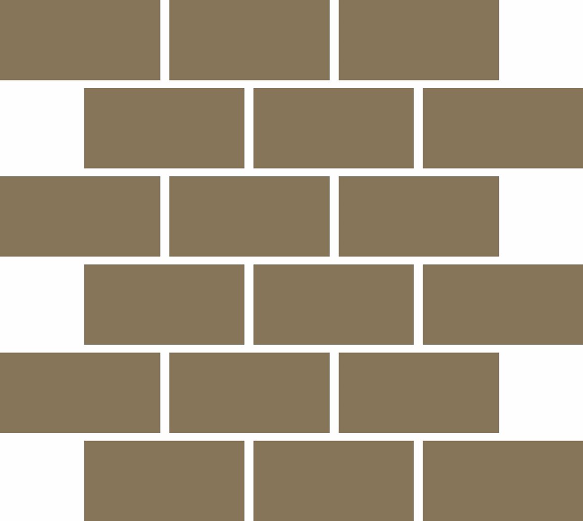 LPC Plain Colours Rectangles Brickbond lasittamaton porcelanato mosaiikki seinälaatta lattialaatta 5X10 Coffee tasapintainen matta keskitumma ruskea y