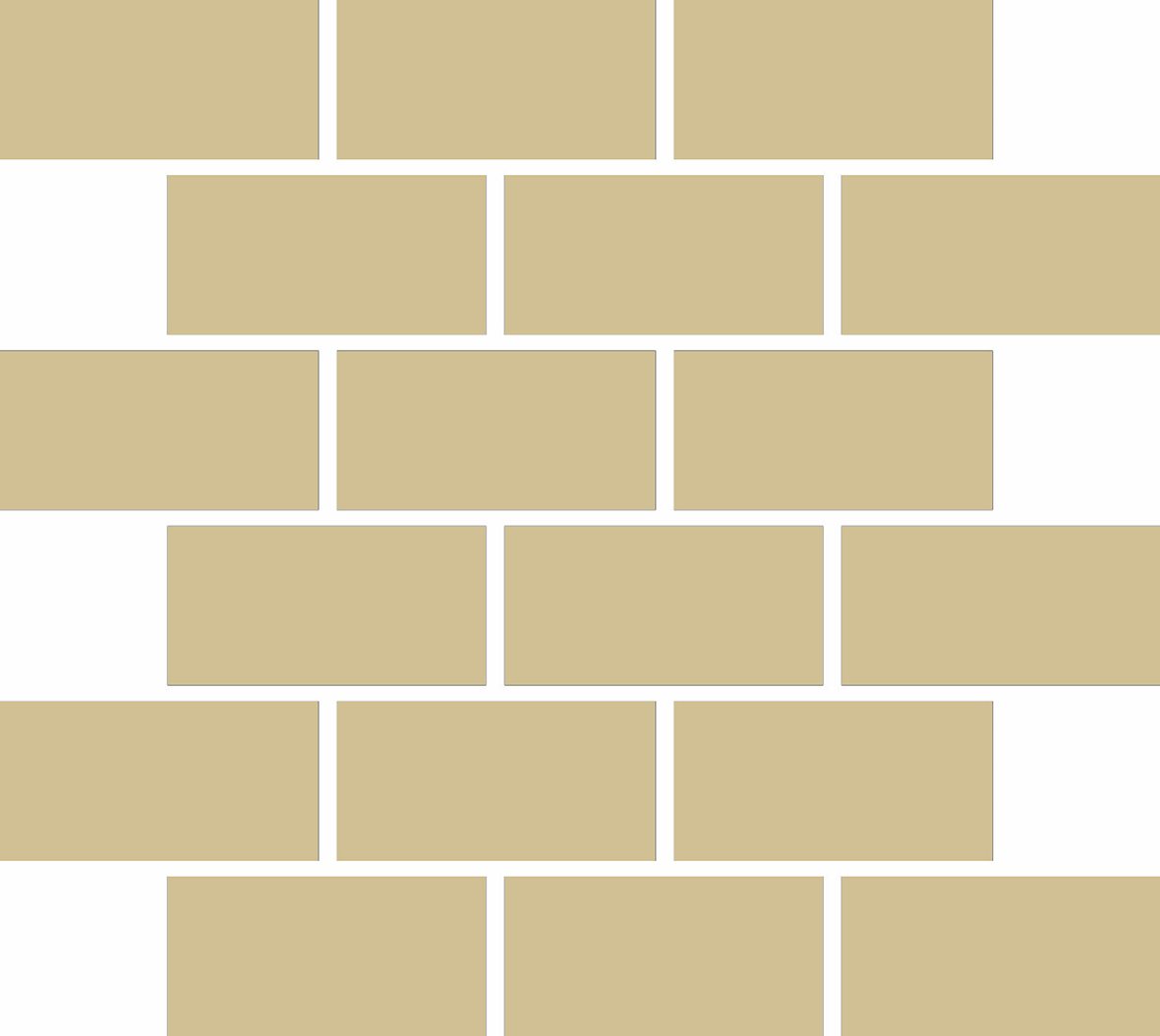 LPC Plain Colours Rectangles Brickbond lasittamaton porcelanato mosaiikki seinälaatta lattialaatta 5X10 Cognac tasapintainen matta keskitumma beige yk