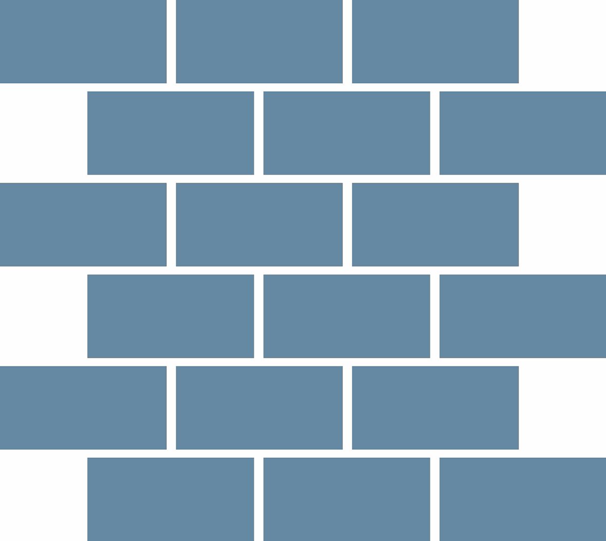 LPC Plain Colours Rectangles Brickbond lasittamaton porcelanato mosaiikki seinälaatta lattialaatta 5X10 Dark Blue tasapintainen matta tumma sininen yk