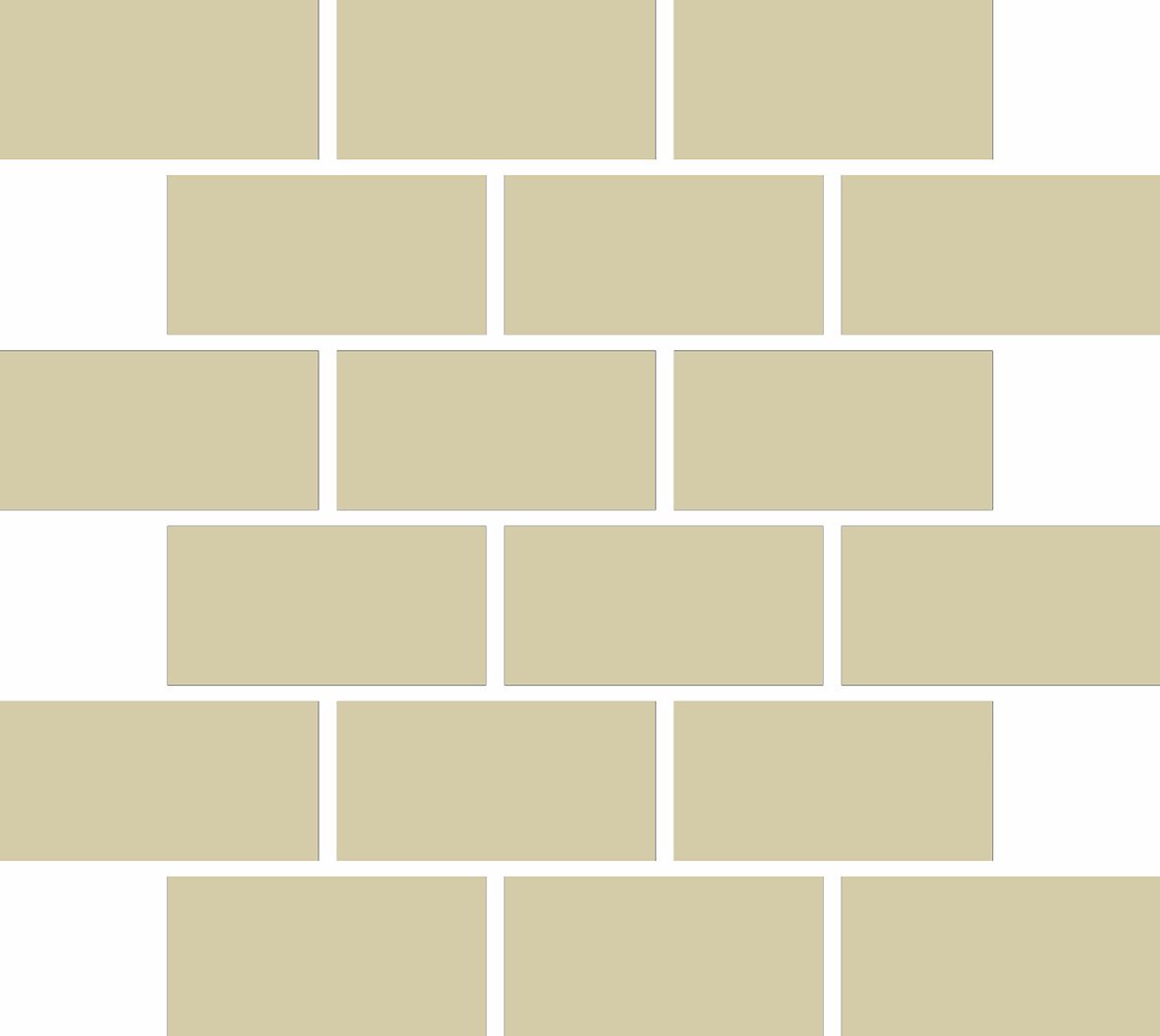 LPC Plain Colours Rectangles Brickbond lasittamaton porcelanato mosaiikki seinälaatta lattialaatta 5X10 Ivory tasapintainen matta vaalea beige yksivär