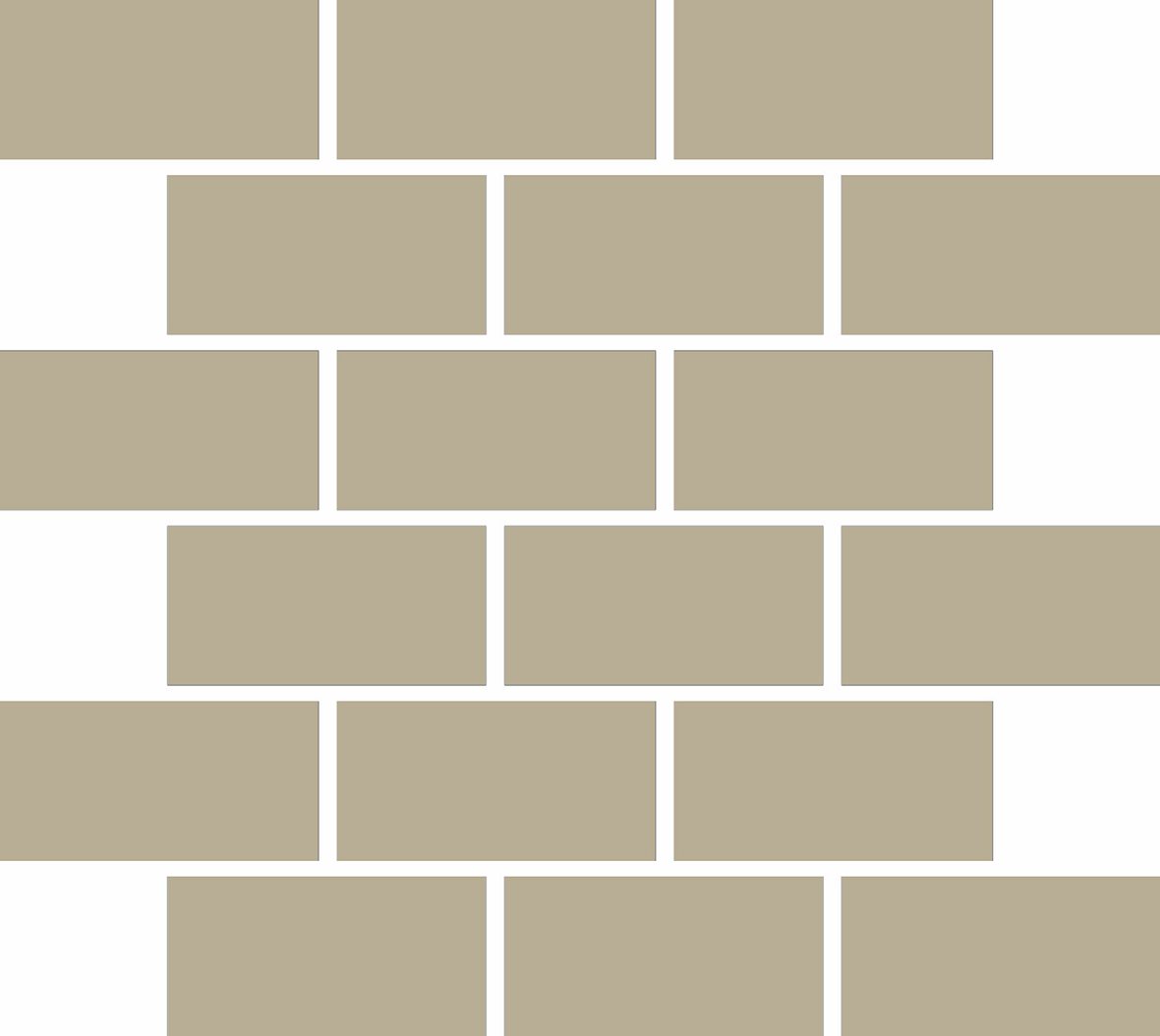 LPC Plain Colours Rectangles Brickbond lasittamaton porcelanato mosaiikki seinälaatta lattialaatta 5X10 Linen tasapintainen matta keskitumma beige yks