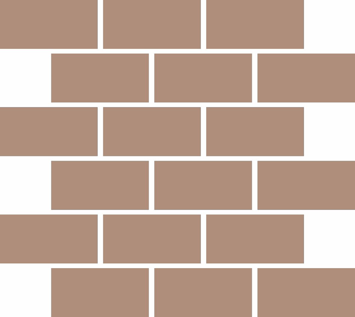 LPC Plain Colours Rectangles Brickbond lasittamaton porcelanato mosaiikki seinälaatta lattialaatta 5X10 Old Pink tasapintainen matta keskitumma punain