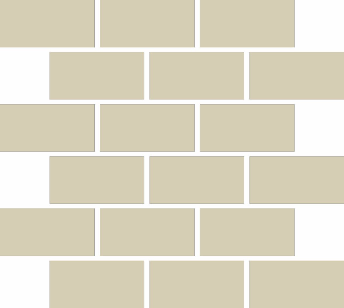 LPC Plain Colours Rectangles Brickbond lasittamaton porcelanato mosaiikki seinälaatta lattialaatta 5X10 Ontario tasapintainen matta vaalea beige yksiv