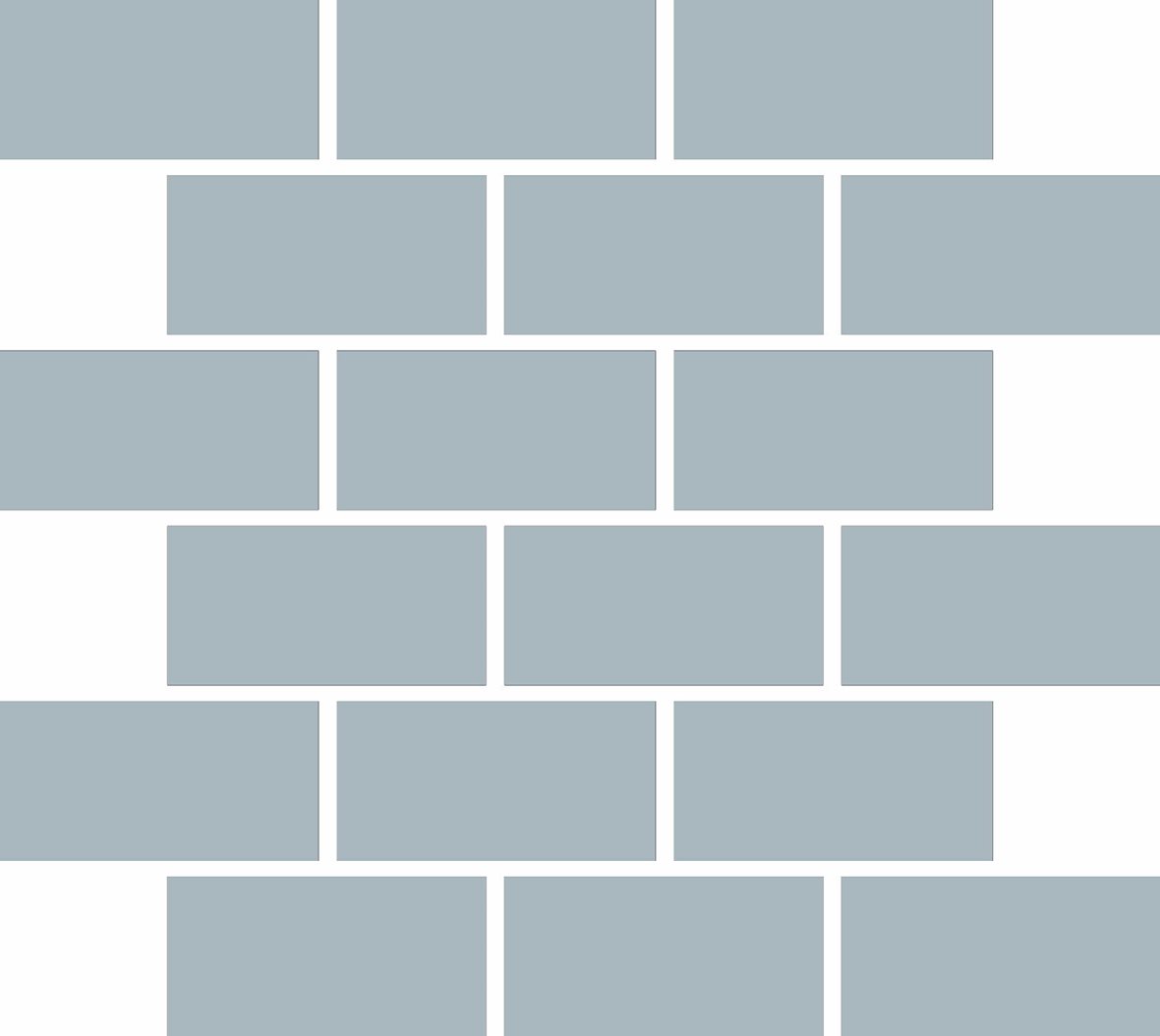 LPC Plain Colours Rectangles Brickbond lasittamaton porcelanato mosaiikki seinälaatta lattialaatta 5X10 Pale Blue tasapintainen matta vaalea sininen y