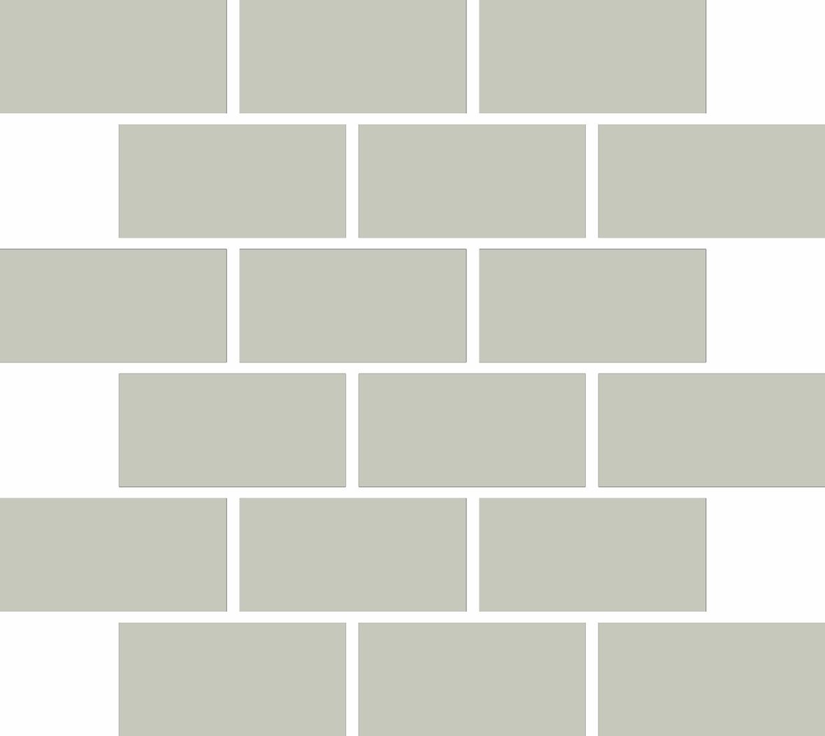 LPC Plain Colours Rectangles Brickbond lasittamaton porcelanato mosaiikki seinälaatta lattialaatta 5X10 Pearl Grey tasapintainen matta vaalea harmaa y