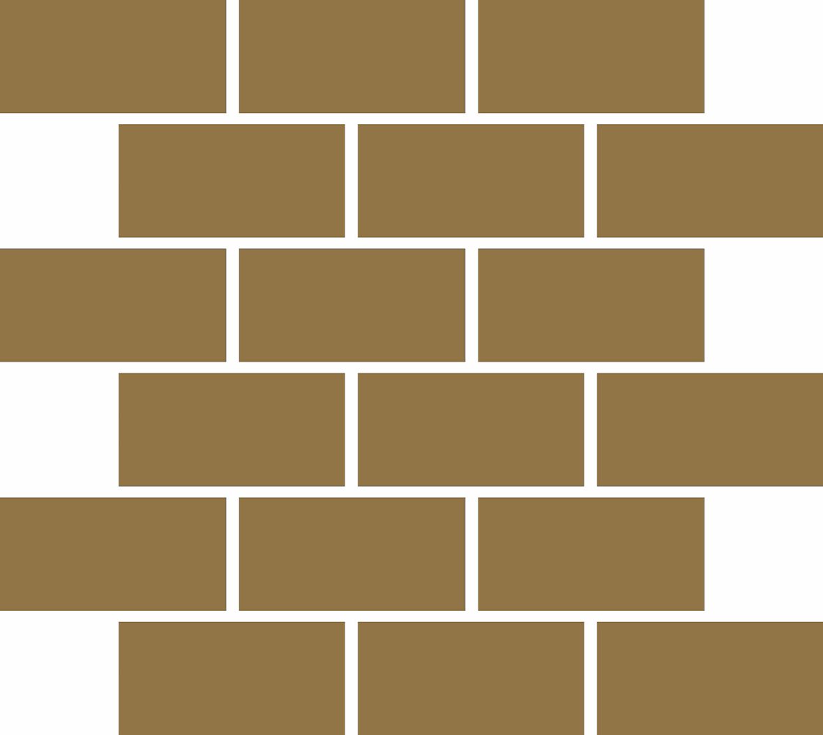 LPC Plain Colours Rectangles Brickbond lasittamaton porcelanato mosaiikki seinälaatta lattialaatta 5X10 Toffee tasapintainen matta keskitumma ruskea y