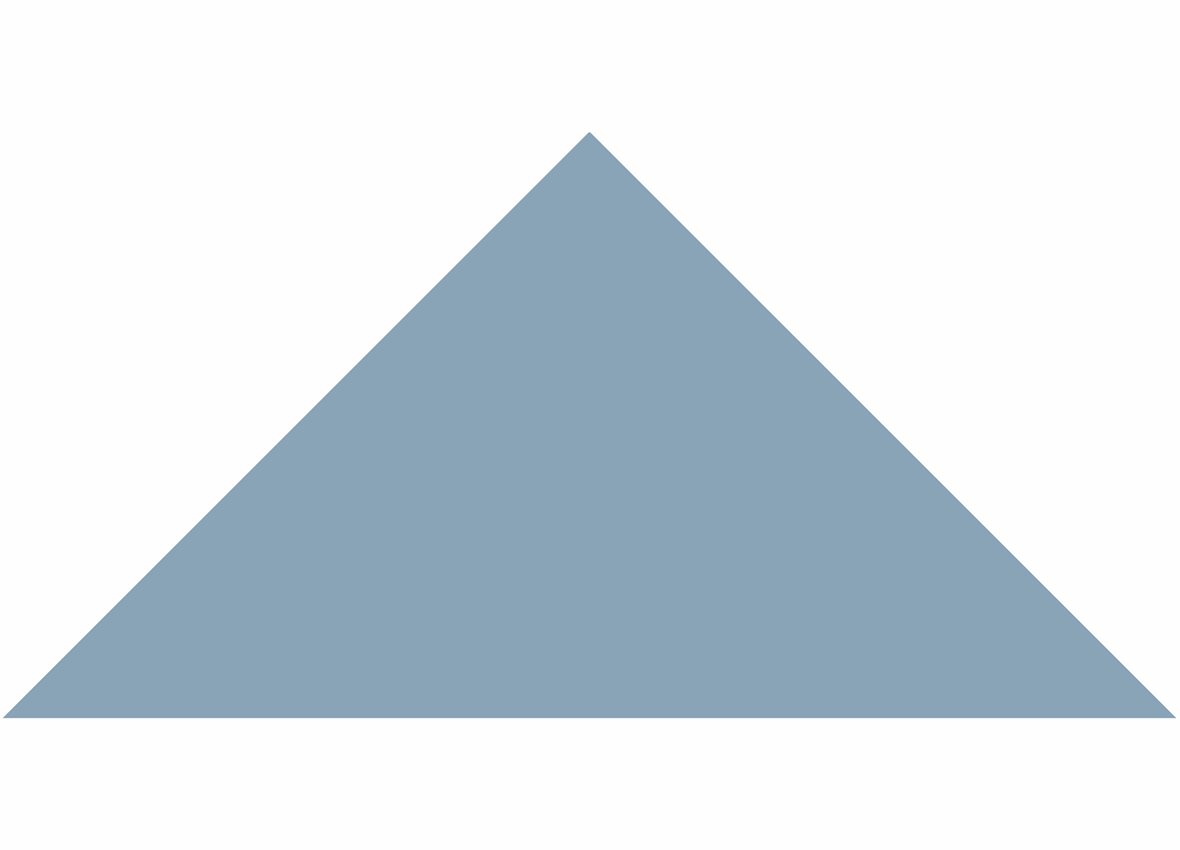 LPC Plain Colours Triangles lasittamaton porcelanato mosaiikki seinälaatta lattialaatta 7X7 Blue tasapintainen matta keskitumma sininen yksivärinen