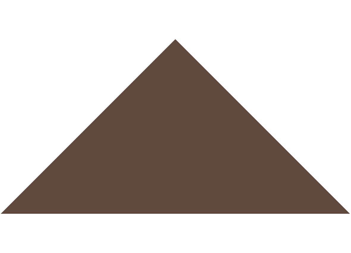 LPC Plain Colours Triangles lasittamaton porcelanato mosaiikki seinälaatta lattialaatta 7X7 Chocolate tasapintainen matta tumma ruskea yksivärinen