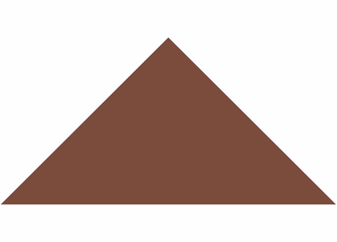 LPC Plain Colours Triangles lasittamaton porcelanato mosaiikki seinälaatta lattialaatta 7X7 Red tasapintainen matta tumma punainen yksivärinen