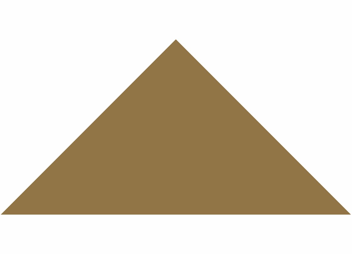 LPC Plain Colours Triangles lasittamaton porcelanato mosaiikki seinälaatta lattialaatta 7X7 Toffee tasapintainen matta keskitumma ruskea yksivärinen