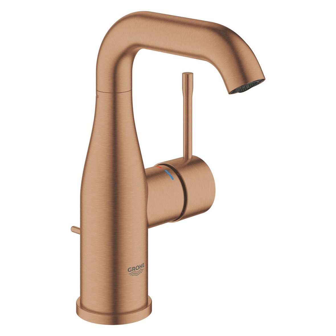 GROHE Essence M pesuallashana brushed warm sunset sisältää vipupohjaventtiilin