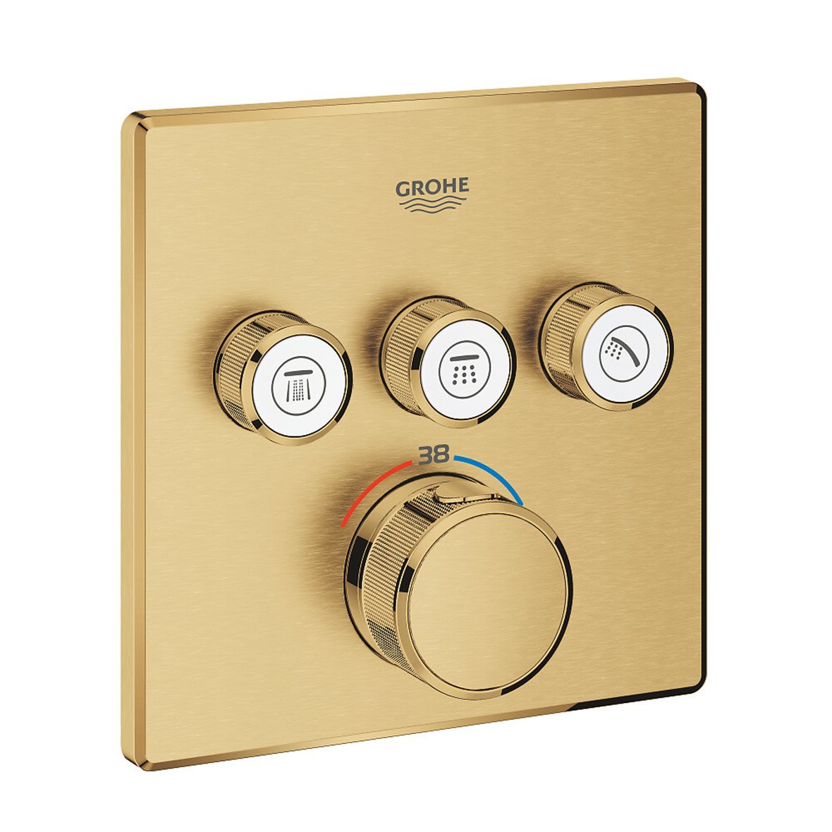 GROHE Grohtherm SmartControl Cube pintaosa termostaattihanalle brushed cool sunrise 3 toimintoa