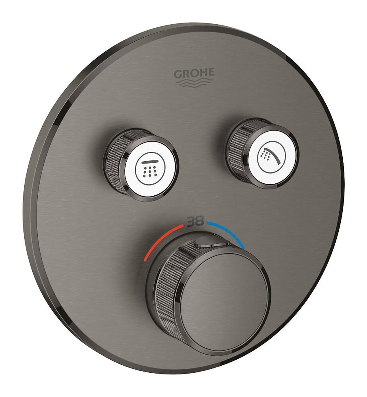 GROHE Grohtherm SmartControl pintaosa termostaattihanalle brushed hard graphite 2 toimintoa