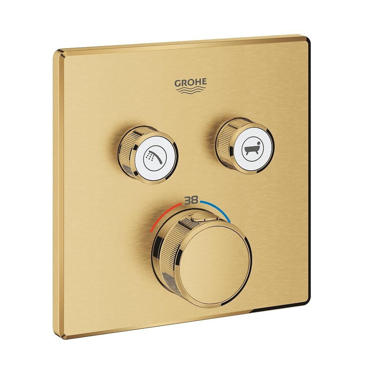 GROHE Grohtherm SmartControl pintaosa termostaattihanalle neliö brushed cool sunrise 2 toimintoa