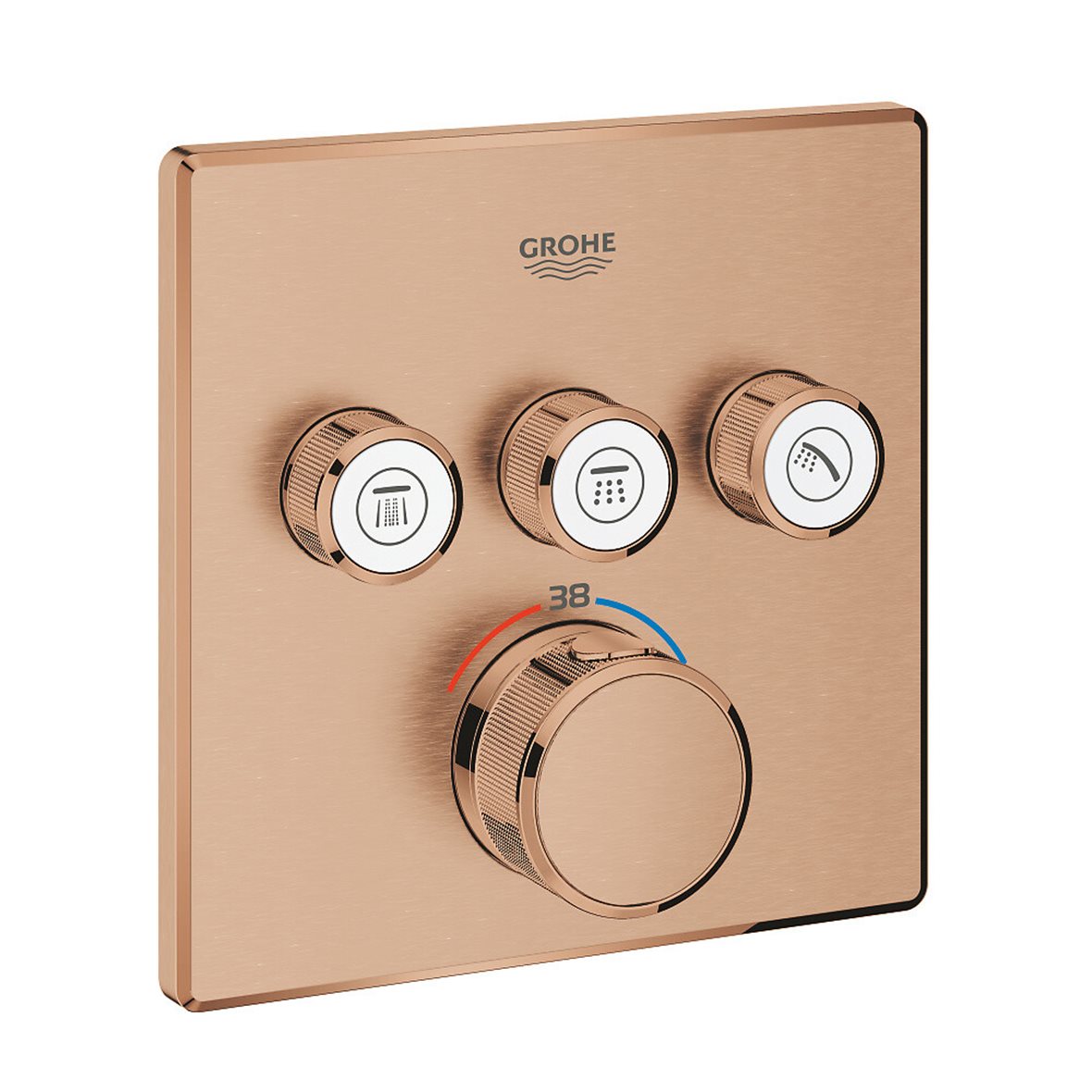 GROHE Grohtherm SmartControl Cube pintaosa termostaattihanalle brushed warm sunset 3 toimintoa