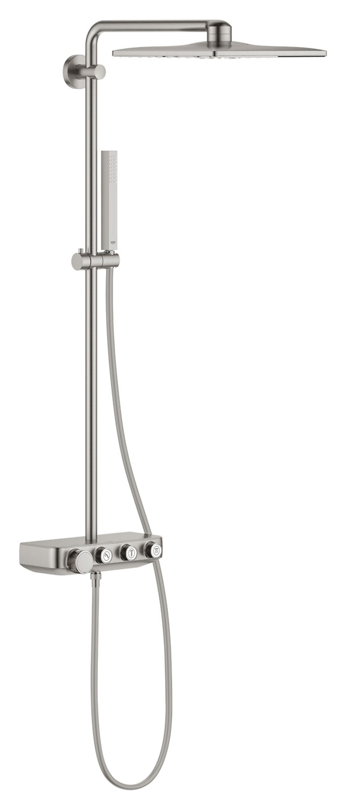 GROHE Euphoria SmartControl System 310 Cube Duo sadesuihkusetti 2 suihkumuotoa supersteel