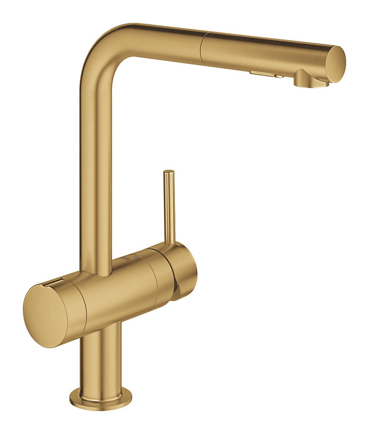 GROHE Minta keittiöhana apk venttiilillä L-malli brushed cool sunrise ulosvedettävä