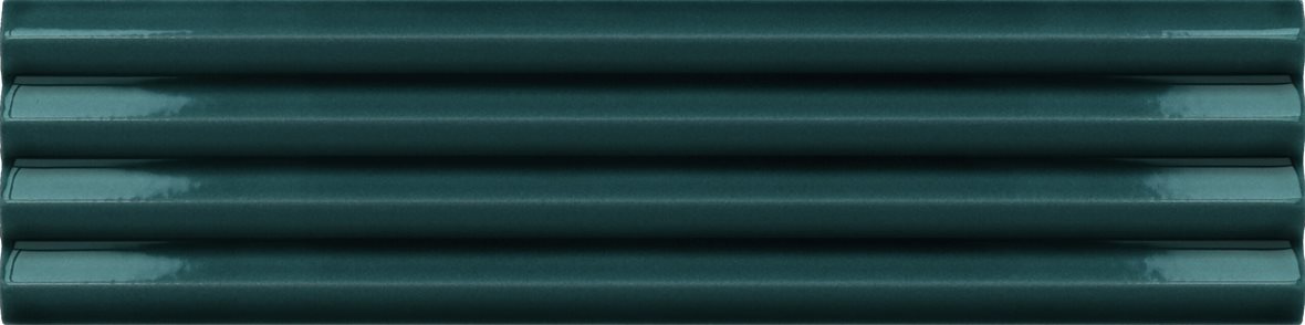 LPC Cuba Relief lasitettu kaakeli seinälaatta 5X20 13 tyrsky kohokuvioinen kiiltävä tumma turkoosi yksivärinen